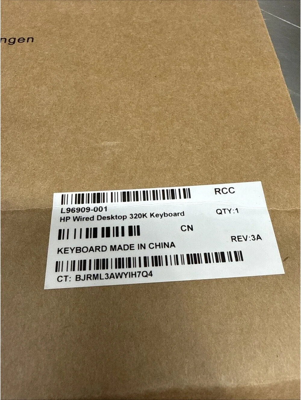 BRAND NEW HP Desktop 320K Slim Wired QWERTY Keyboard - Black